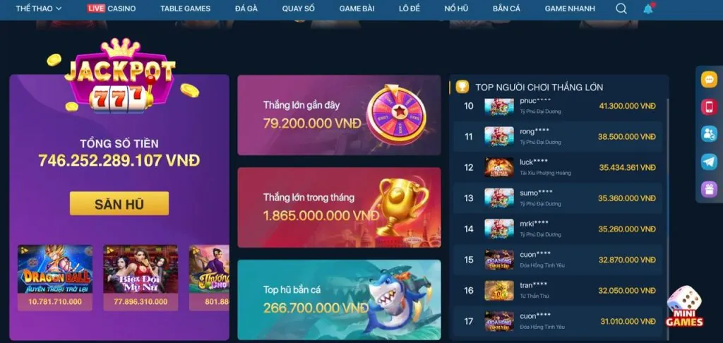 Slot Games & Nổ Hũ tại Vic Casino